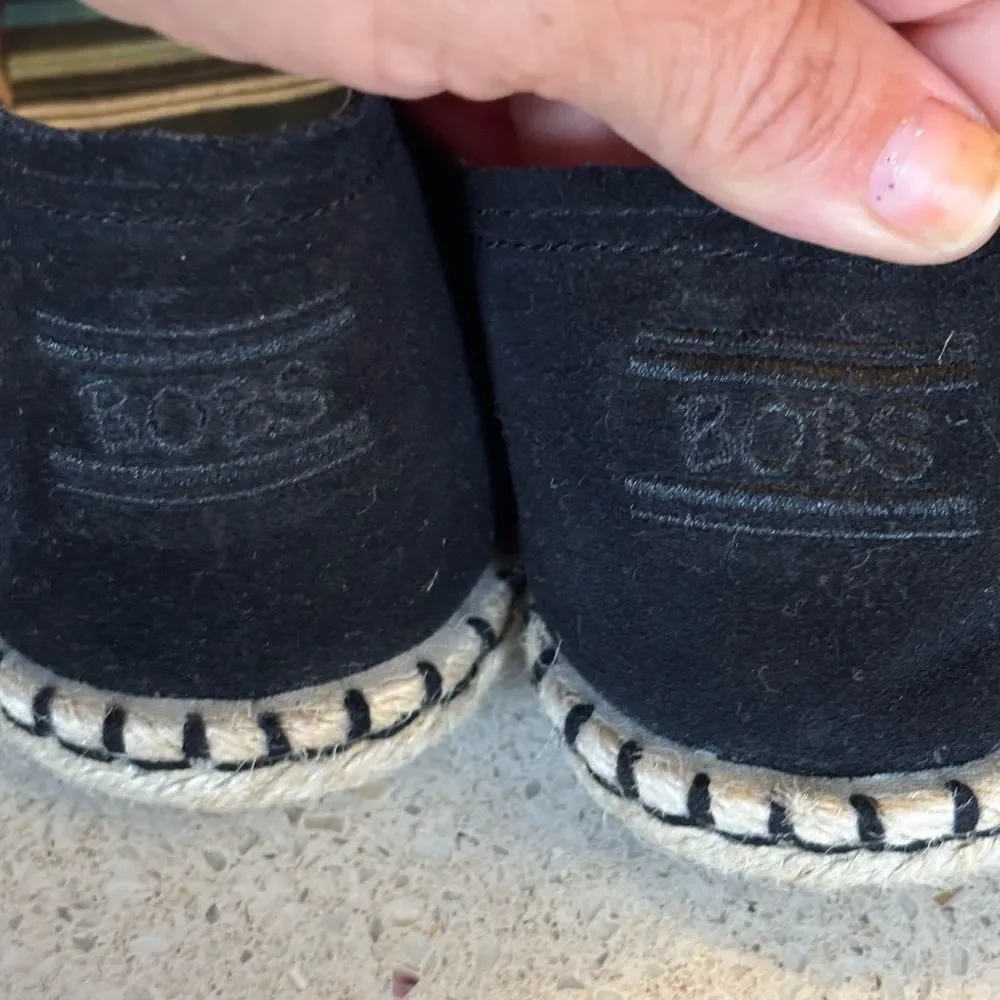 Bobs by Sketchers Black Slip-On Espadrille Shoes for Women